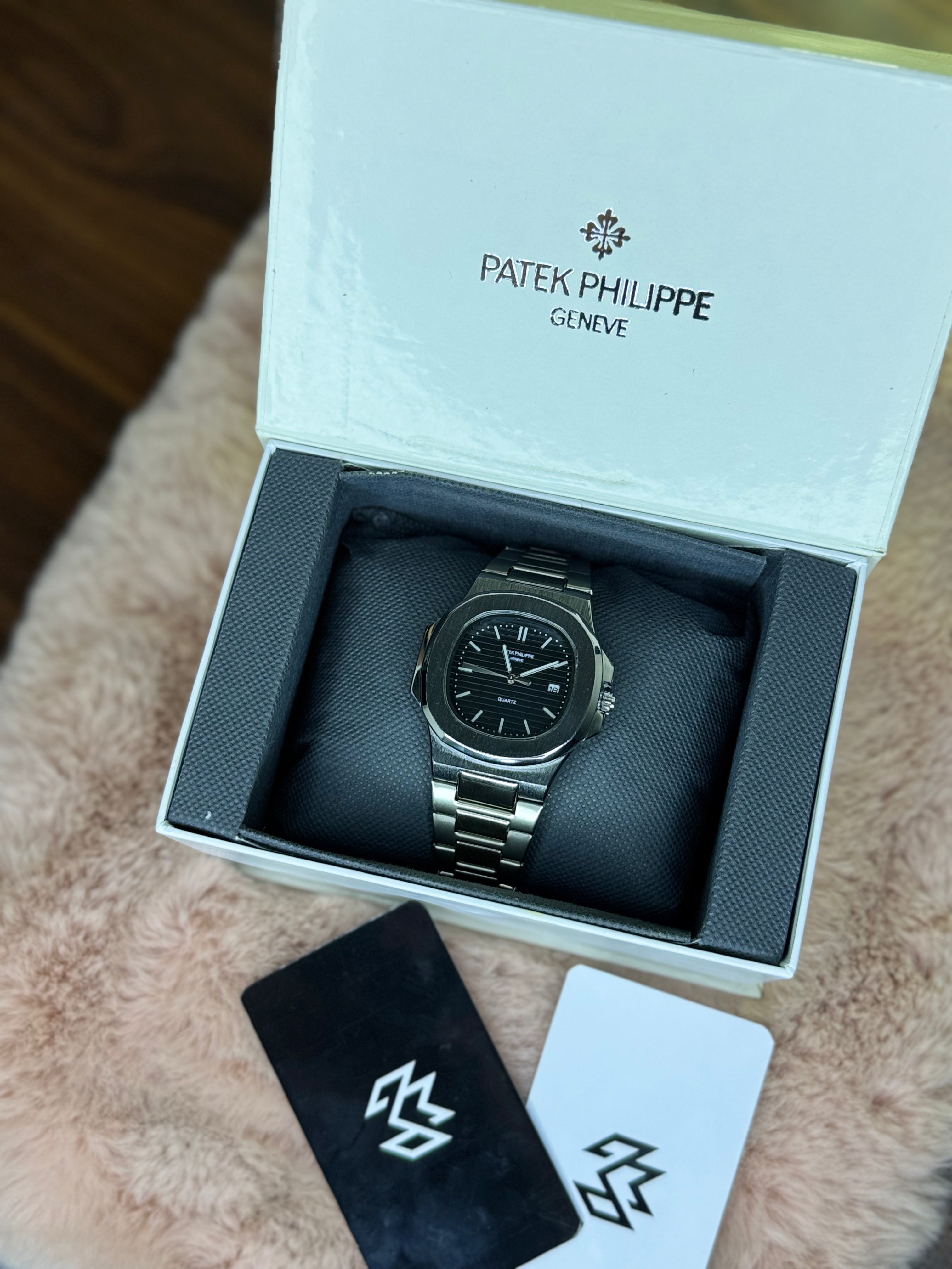 PATEK PHILLPE ELITE PREMIUM – HIGH CLASS LUXURY BLACK DIAL WITH DATE –
