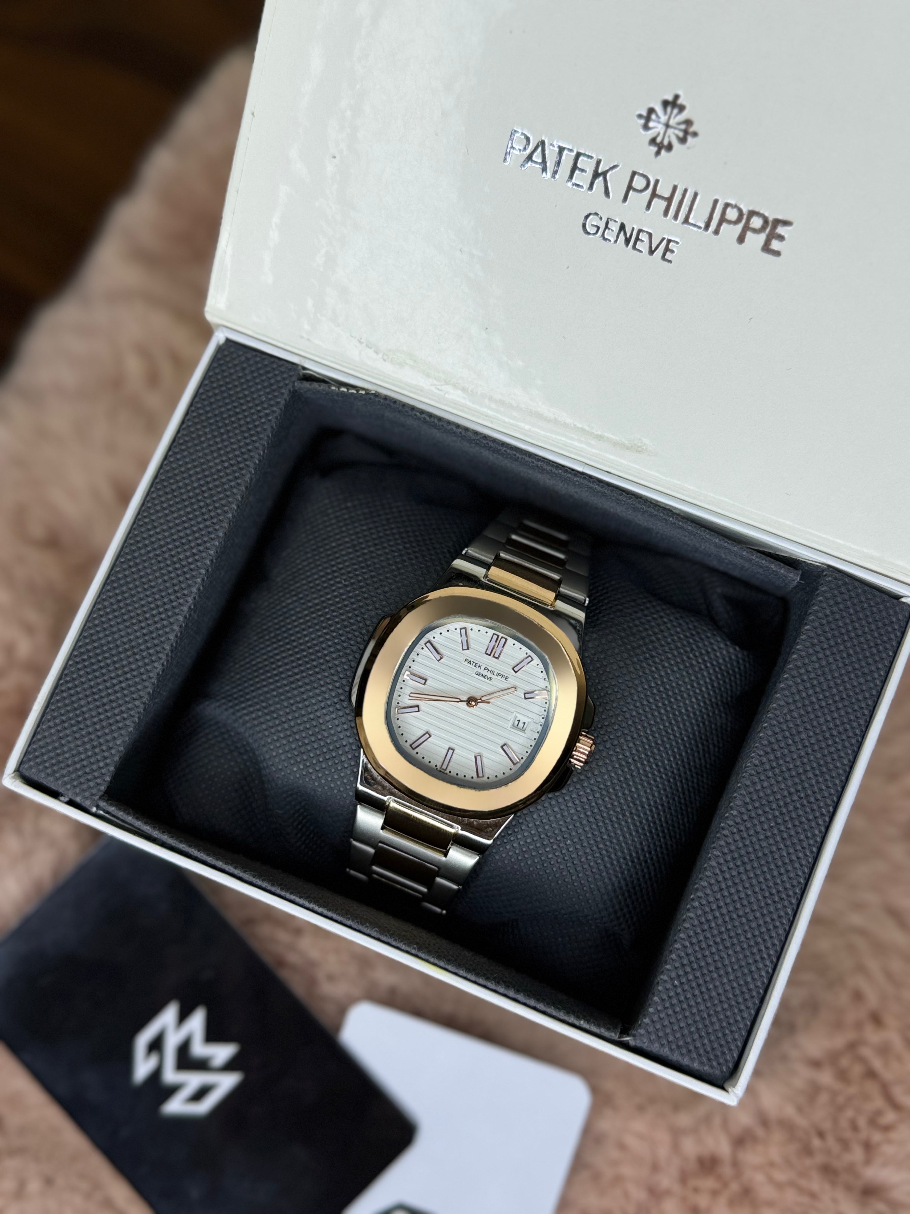 PATEK PHILLPE ELITE PREMIUM – HIGH CLASS LUXURY ROSE GOLD DIAL WITH DATE –