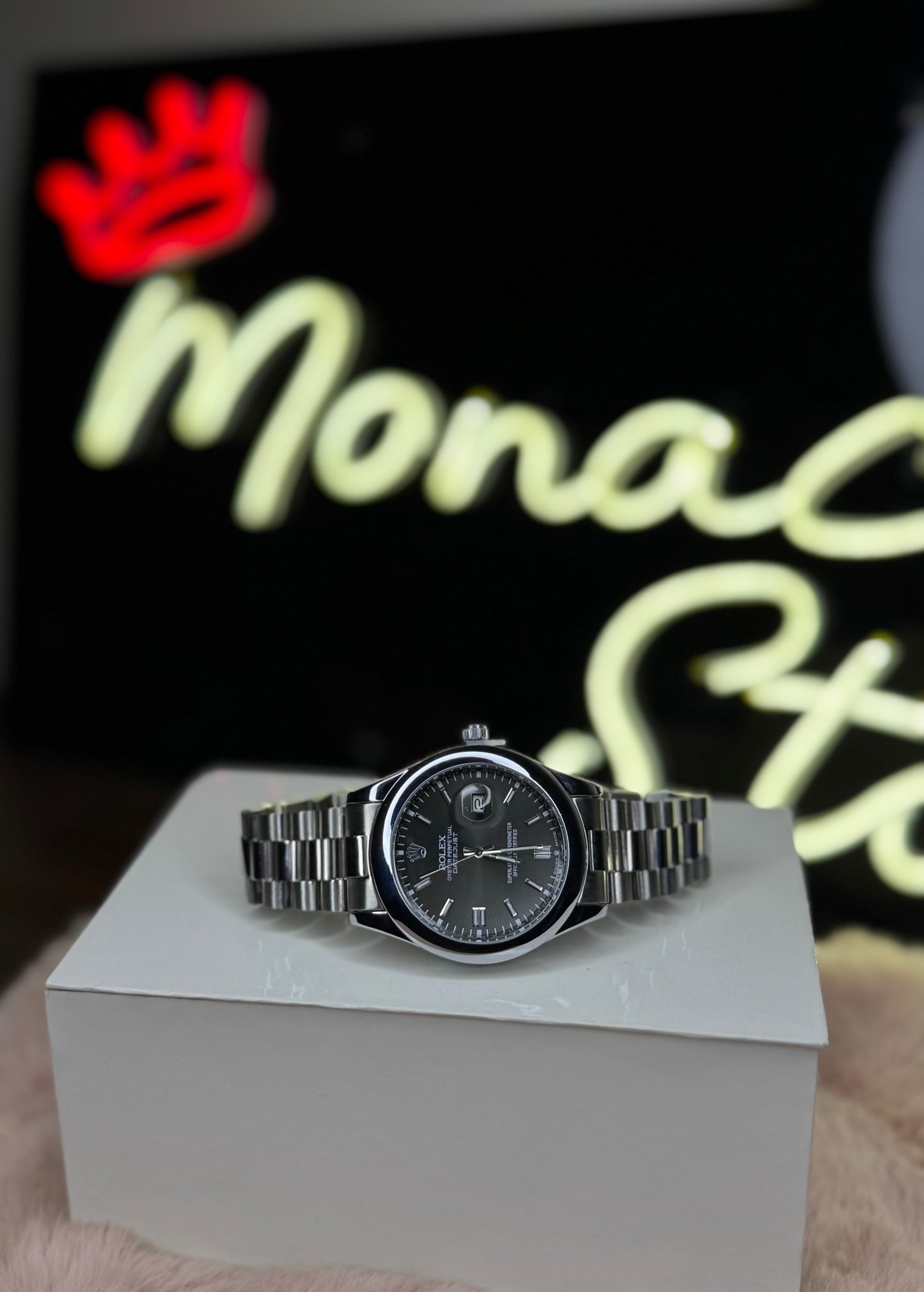 ROLEX ELITE PREMIUM ADDITION WATCH – HIGH CLASS LUXURY BLACK DIAL WITH DATE –