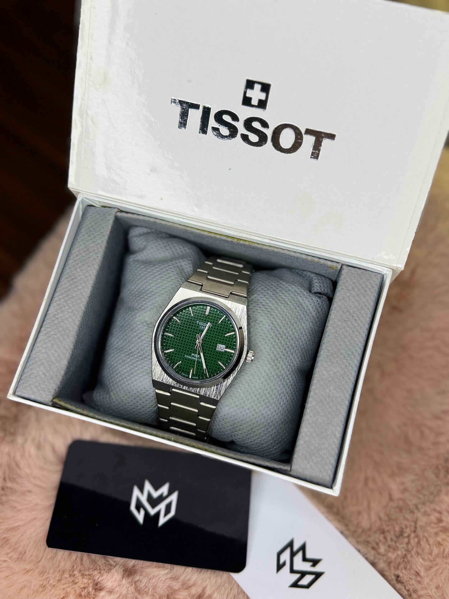 TISSOT ELITE PREMIUM WATCH – HIGH CLASS LUXURY OLIVE GREEN DIAL – TISSOT PRX 1853