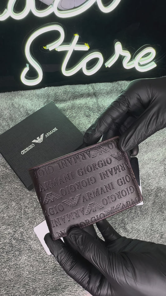 ELITE PREMIUM ARMANI GIORGIO BRANDED WALLET BROWN –