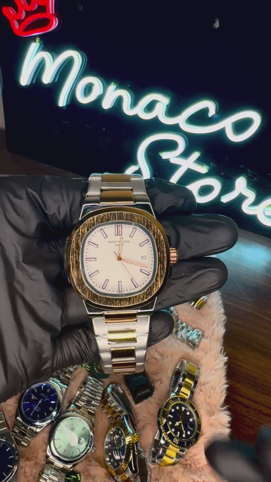 PATEK PHILLPE ELITE PREMIUM – HIGH CLASS LUXURY ROSE GOLD DIAL WITH DATE  –