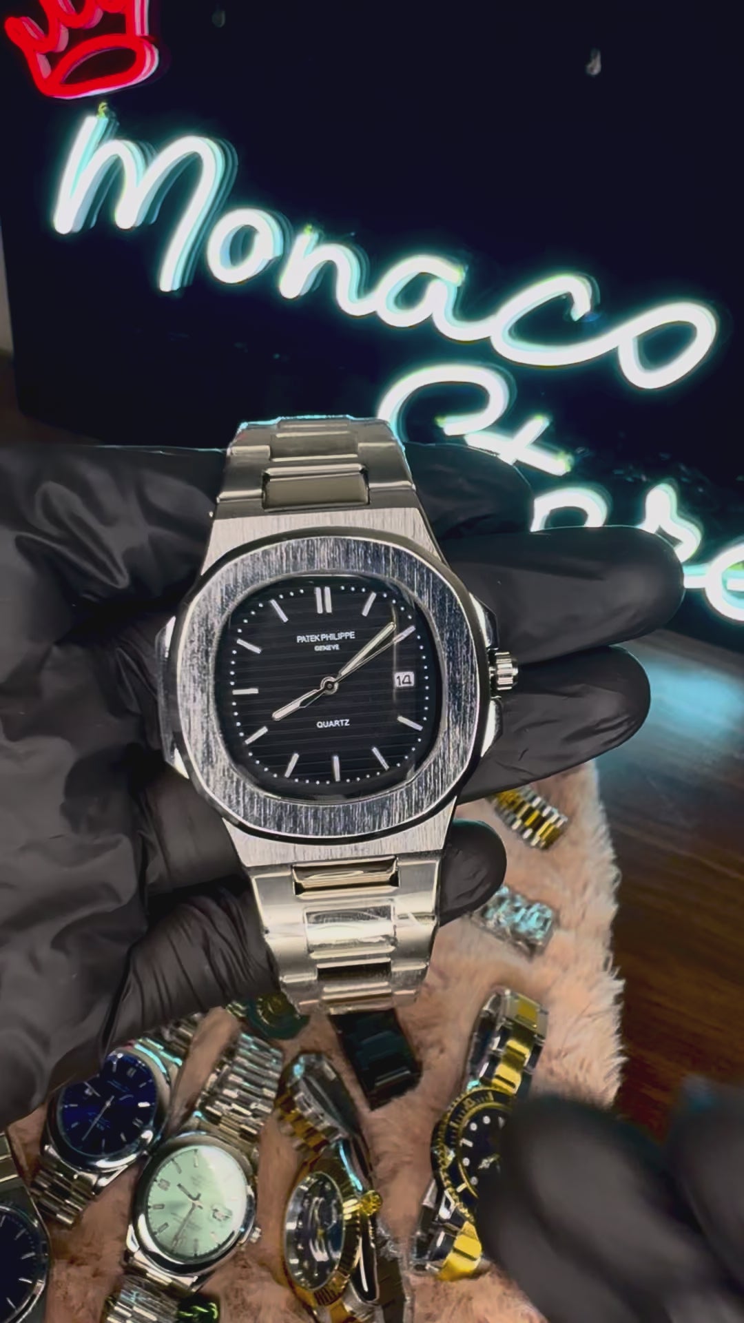 PATEK PHILLPE ELITE PREMIUM – HIGH CLASS LUXURY BLACK DIAL WITH DATE  –