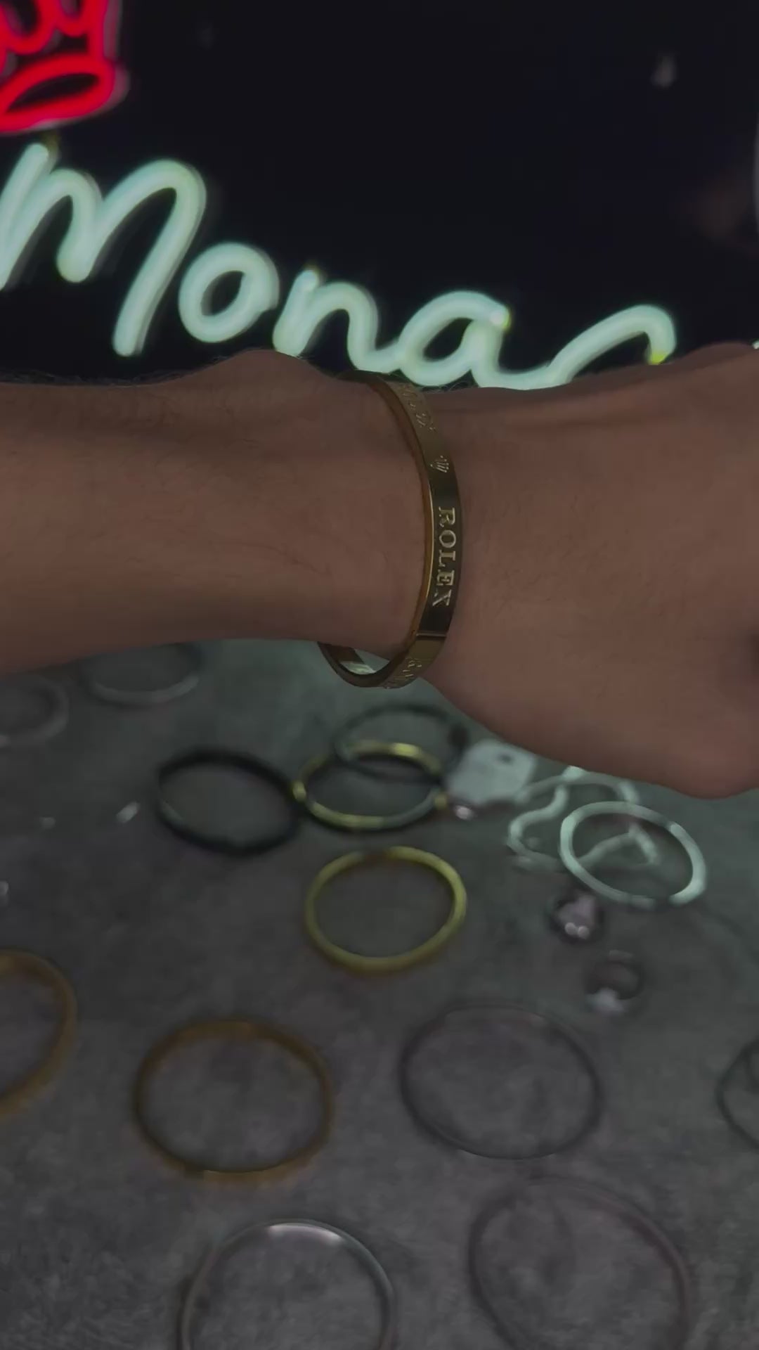 PREMIUM ROLEX BRANDED STAINLESS STEEL BRACELET GOLD –